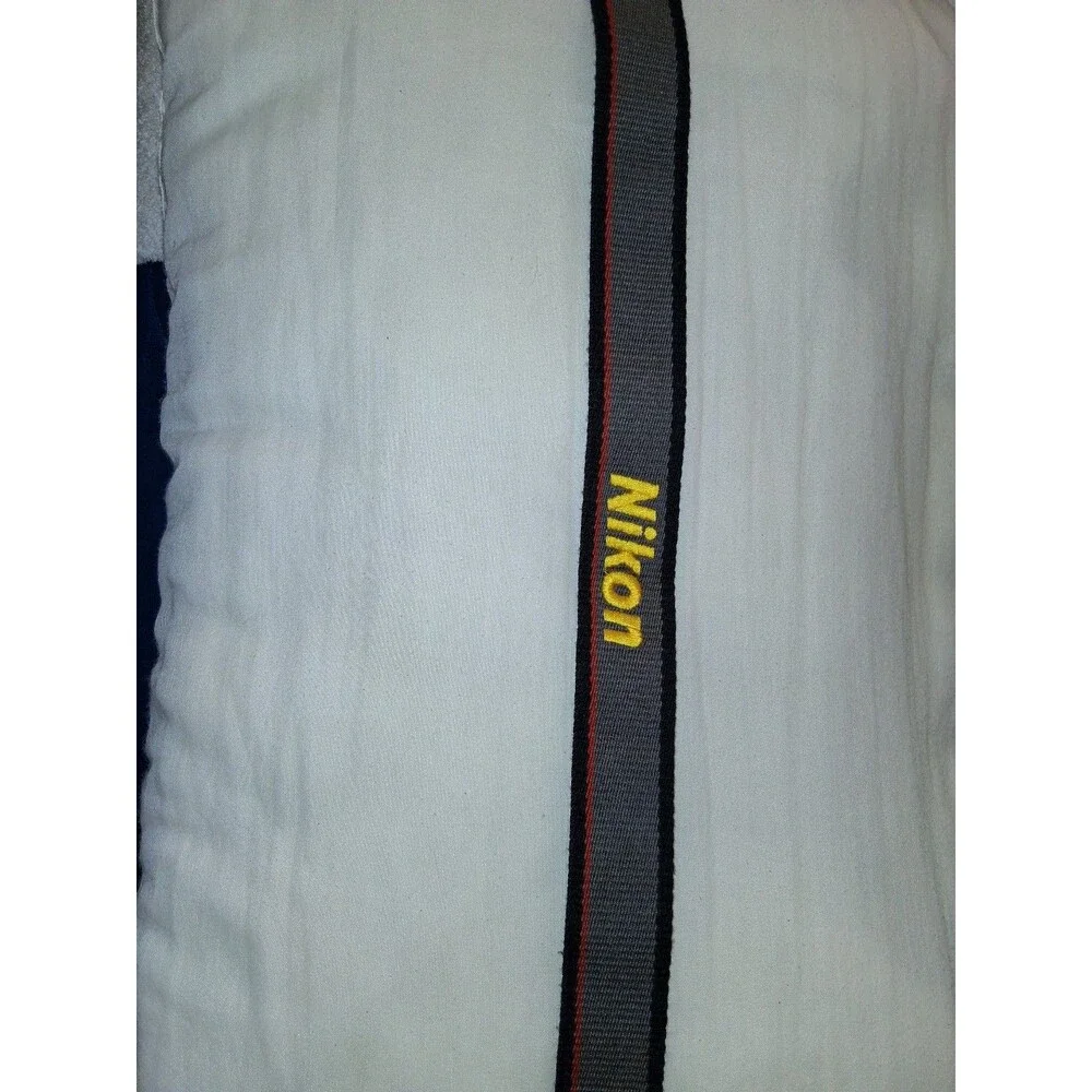 Nikon Camera Strap – Black/Red/Gray with Yellow Logo